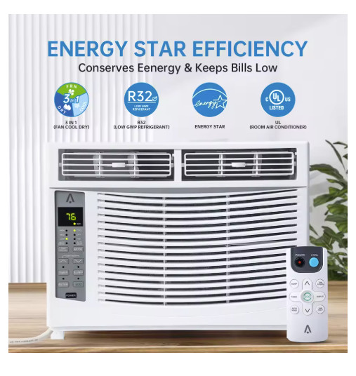 6000 BTU Air Conditioner Remote App Control Window AC Unit