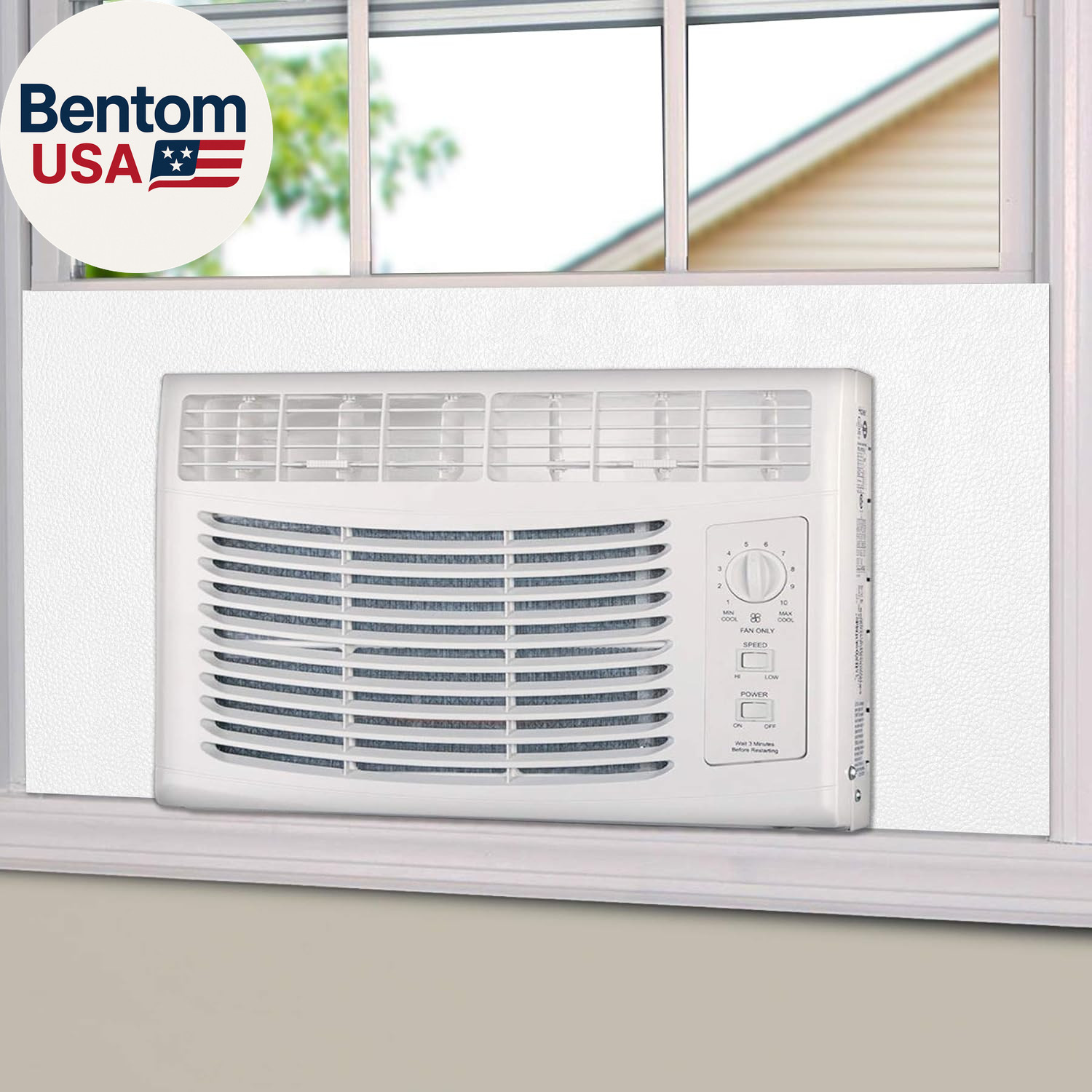 BJADE’S Window Air Conditioner Side Insulated Foam Panel, One-Piece Full Surroun