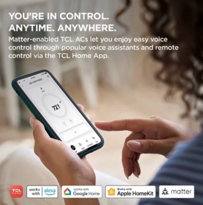 TCL 8,000 BTU WINDOW AC White Remote App Voice Dehumidifier 301-350 sq ft