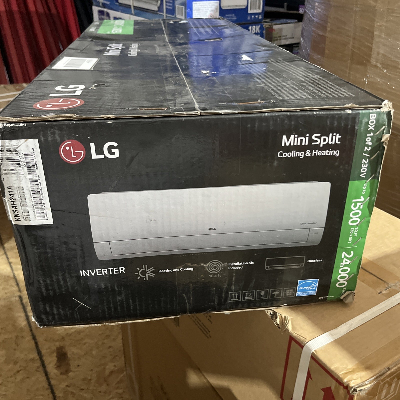 NEW!! LG 24,000 BTU 20 SEER2 Wi-Fi 1-Zone Ductless Mini Split ONLY INDOOR UNIT