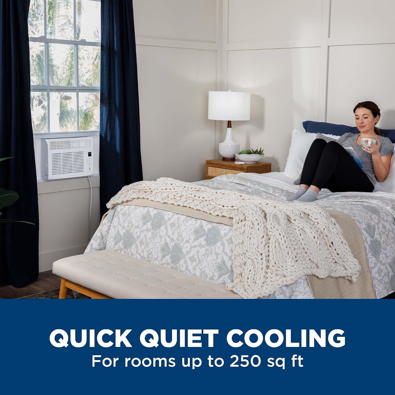 Electronic Window Air Conditioner 6000 BTU Efficient Cooling Smaller Areas Like