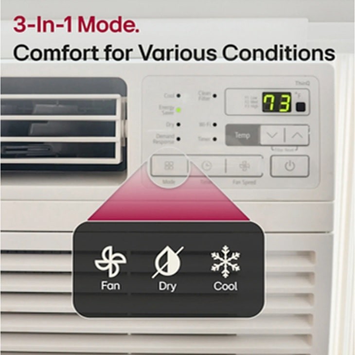 LG 12,000 BTU SMART WI-FI WINDOW AIR CONDITIONER COOLS UP TO – Scratch & Dent
