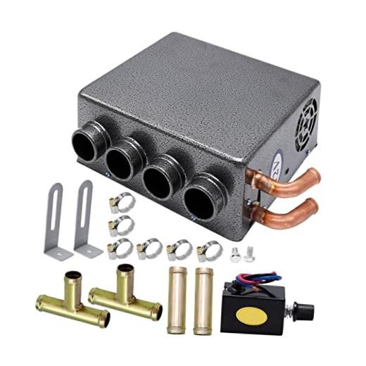 12V Car Auxiliary Heater, 4 Ports Universal Underdash Compact Auxiliary