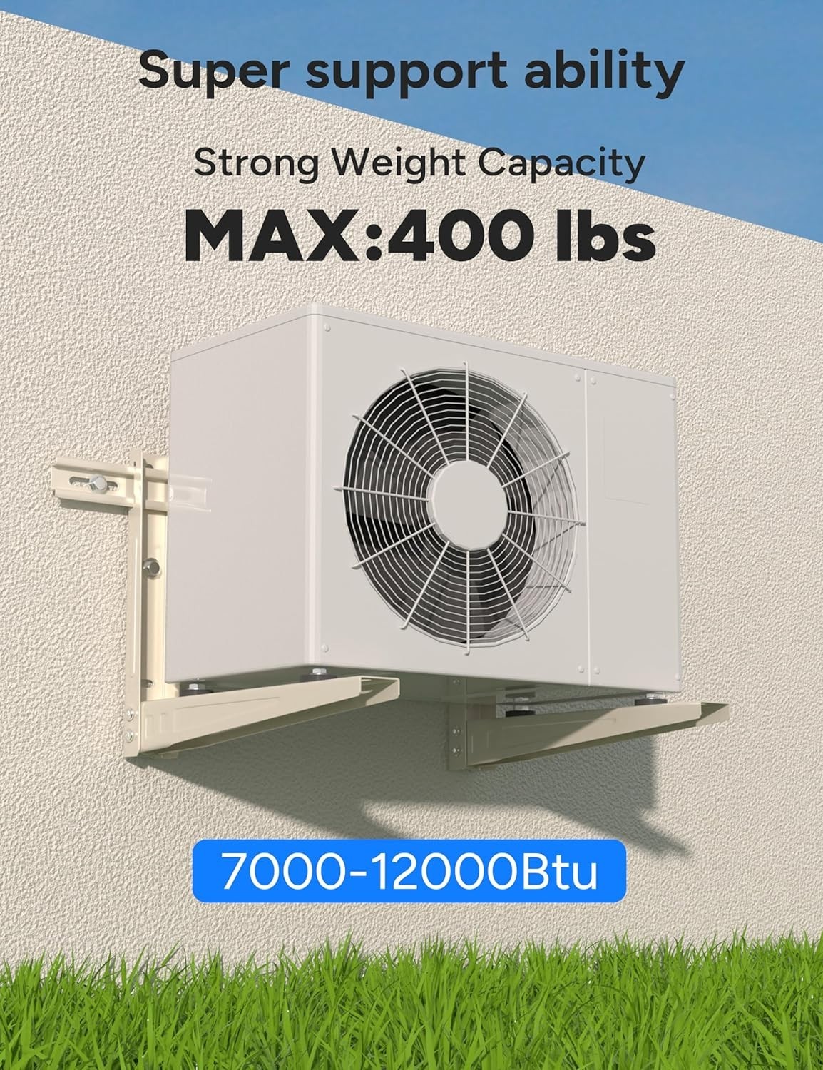 Soporte Pesado Pared Para Aire Acondicionado Mini Split 7000-12000 BTU Exterior