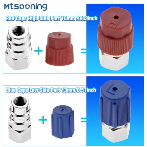 R12 R22 to R134A Conversion Adapter Kit, R12 R22 to R134A High/Low Fitting