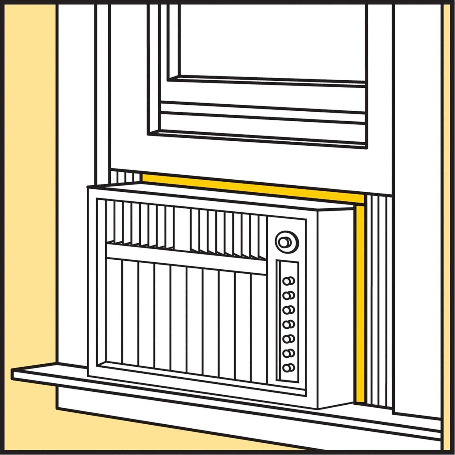 Optimal Insulation with 42” Gray Air Conditioner Seal – 1-1/4 in. Gap Coverage