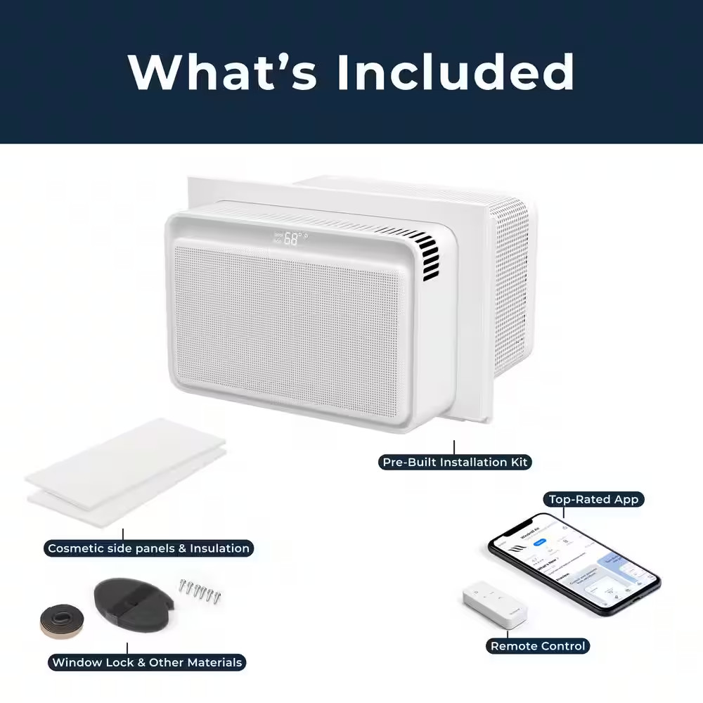 8,000 BTU 115-Volts QUIET Smart Inverter Window Air Conditioner, Wi-Fi/Remote, #
