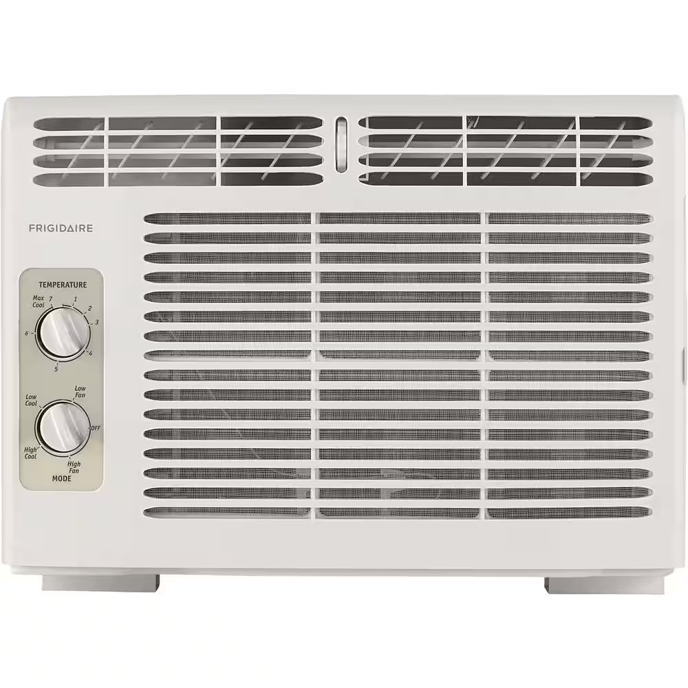 5,000 BTU Window Air Conditioner Cools 150 Sq. Ft. with Mechanical Controls in W