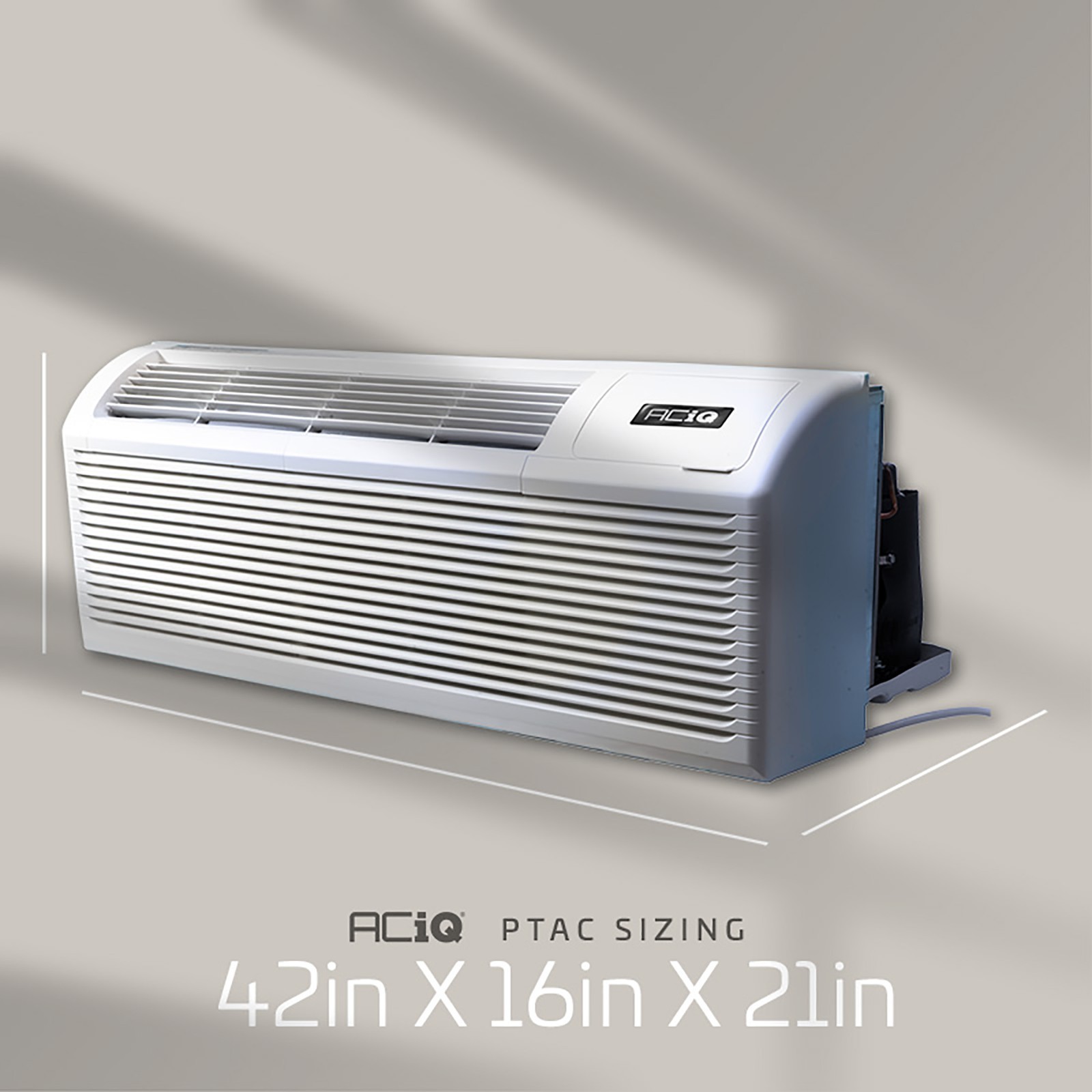 ACiQ 15000 BTU 3.5KW Inverter PTAC Heat Pump AC Unit + Sleeve & Grille, R32 230V