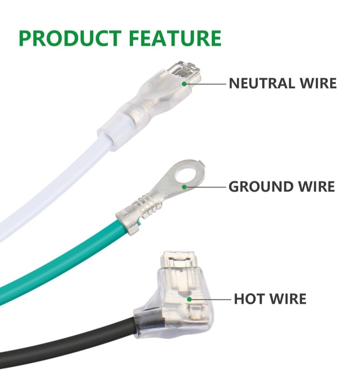 AC 6.5 FT LCDI Replacement Power Cord GPL5-10-1 120VAC 10A 1200W NEMA 5-15P New