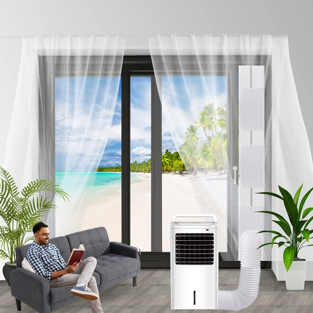 Portable Sliding Door Air Conditioner Kit, New Upgrade Door AC KIT, Adjustable A