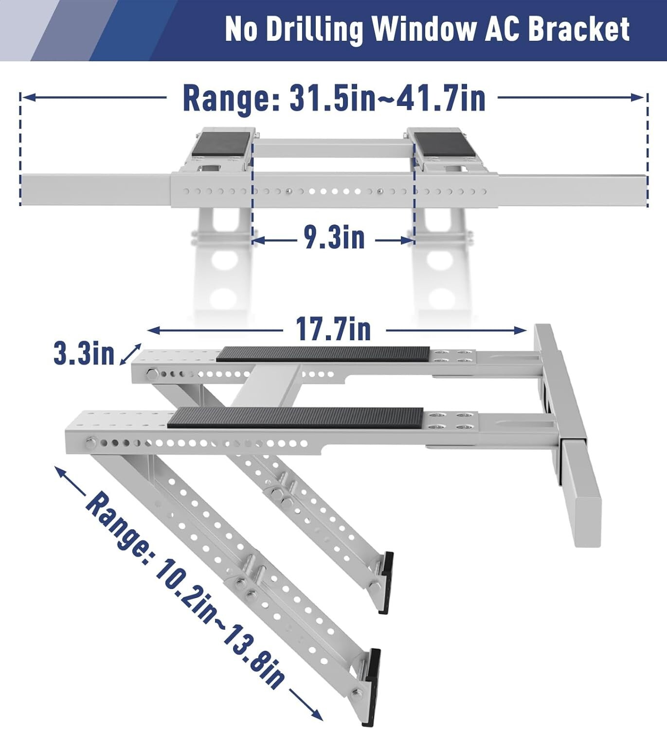 LEOPO No Drilling Air Conditioner Support Bracket,Fits Single and Double-Hung
