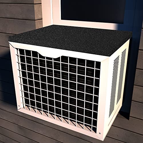 Window Air Conditioner Drip Cushion, AC Rain Cover Magnetic Black-flat