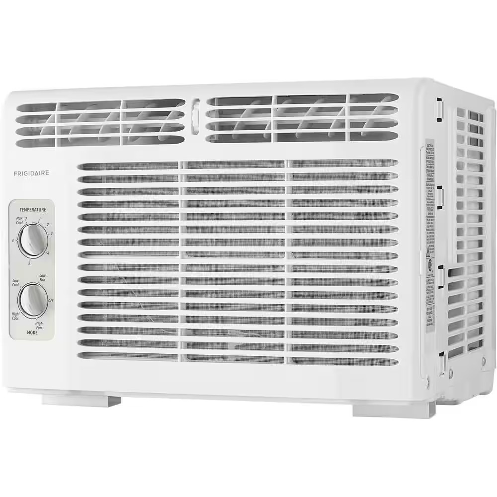 5,000 BTU Window Air Conditioner Cools 150 Sq. Ft. with Mechanical Controls in W