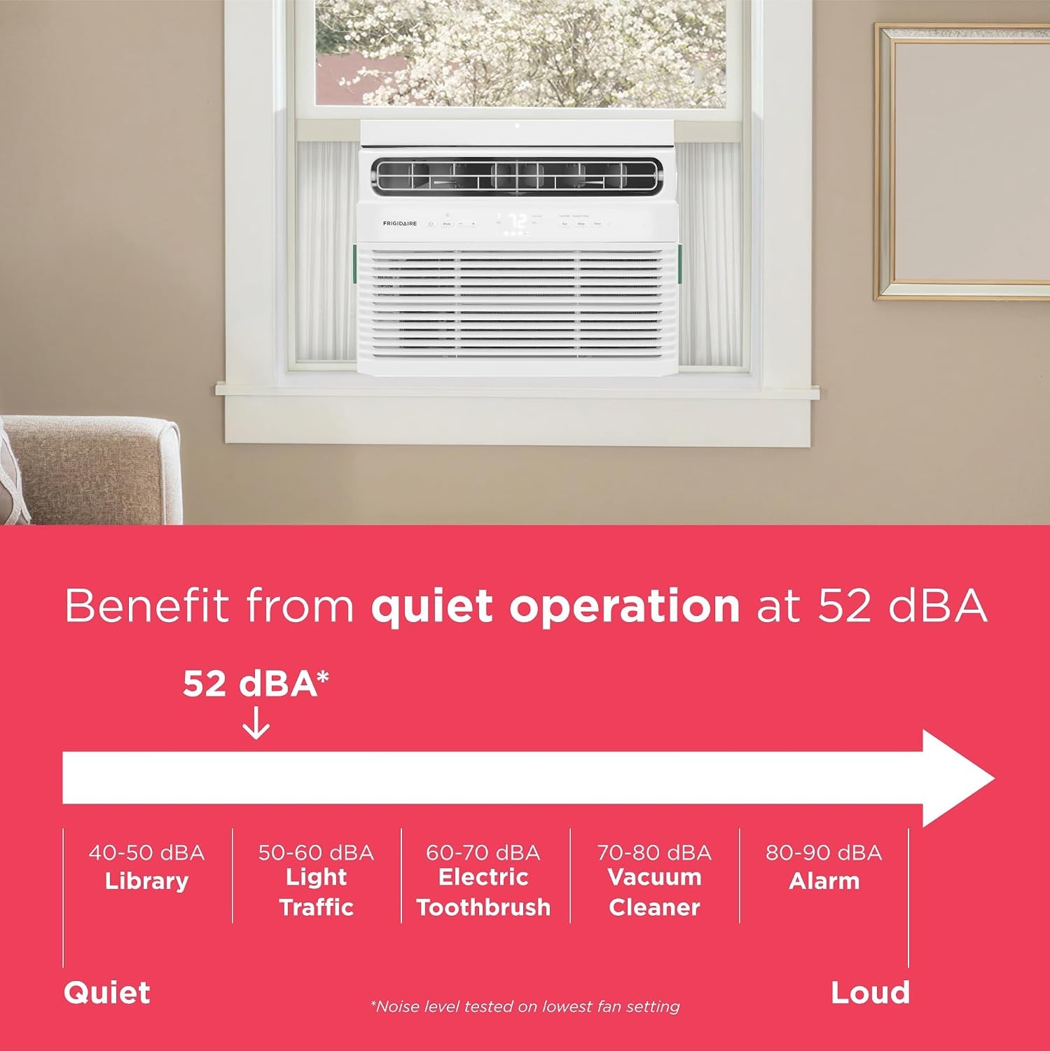 5,000 BTU Window Air Conditioner W/ Remote Control Cools Up to 150 Sq. Ft. Quiet