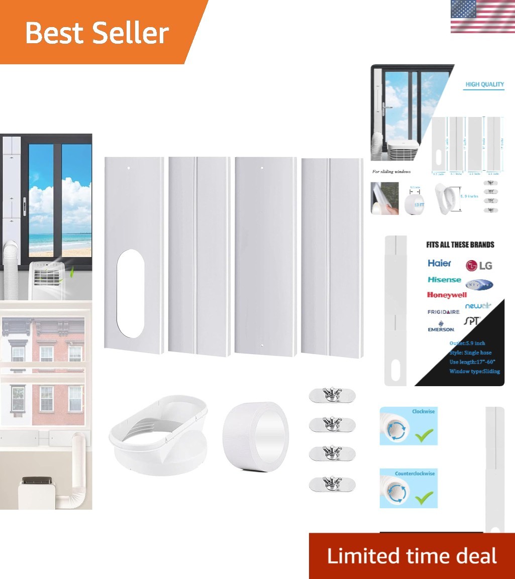 PVC Exhaust Hose Window Seal for Portable Air Conditioners – Space-Saving Design