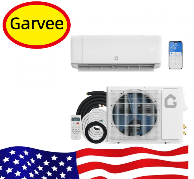 Garvee 18,000 BTU Mini Split Air Conditioner with Heat Pump, 19 SEER, 230V, Whit
