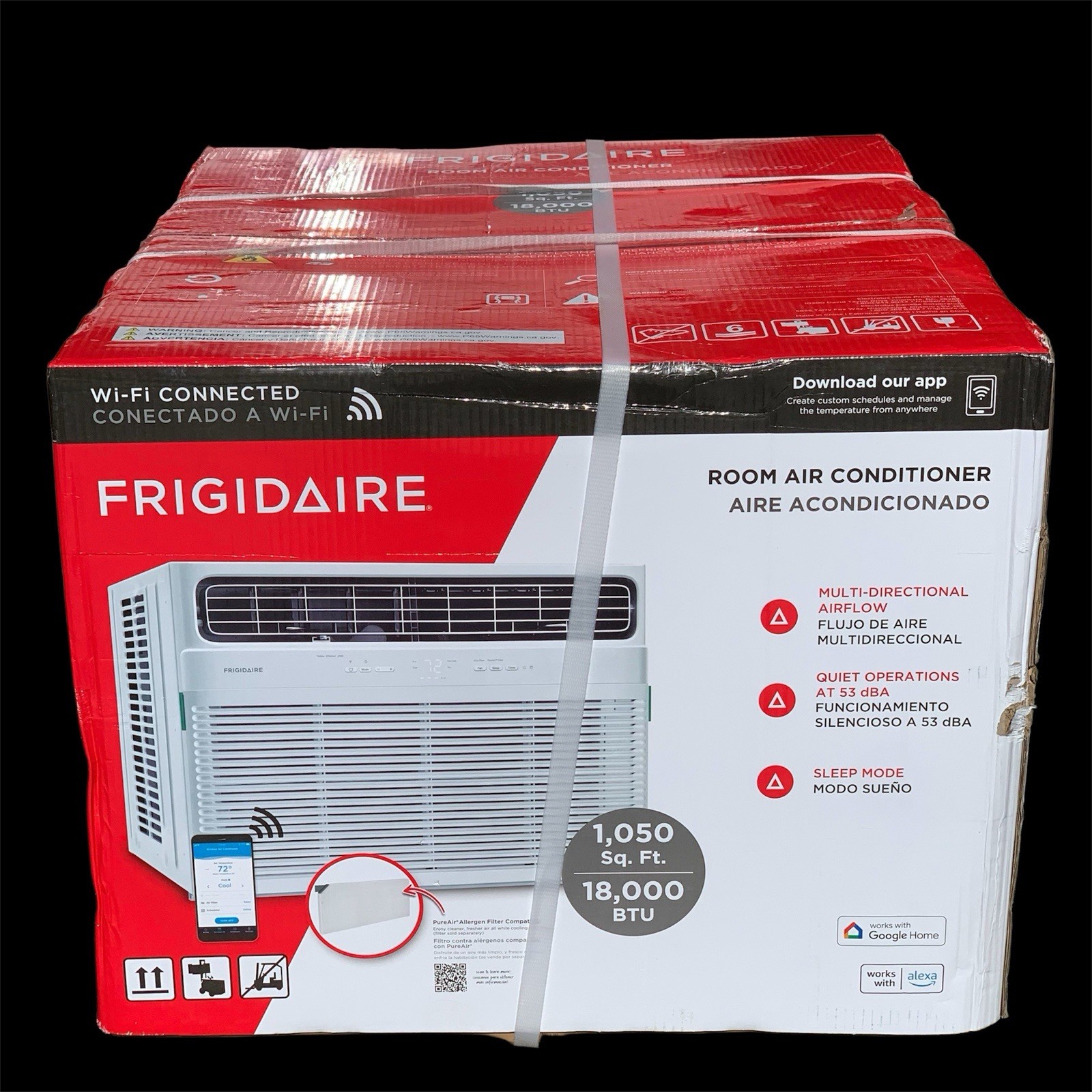 Frigidaire 18,000 DOE BTU 230VOLT Window Air Conditioner with Remote and Wi-Fi