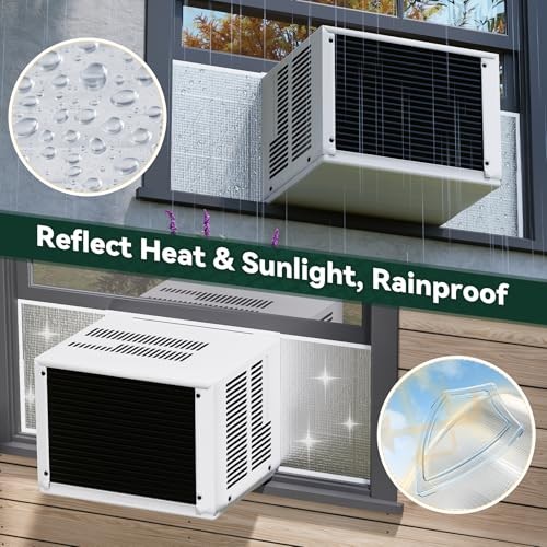 4 Pcs Window Air Conditioner Insulation Foam Panels, 17 x 9 x 1 Inch AC