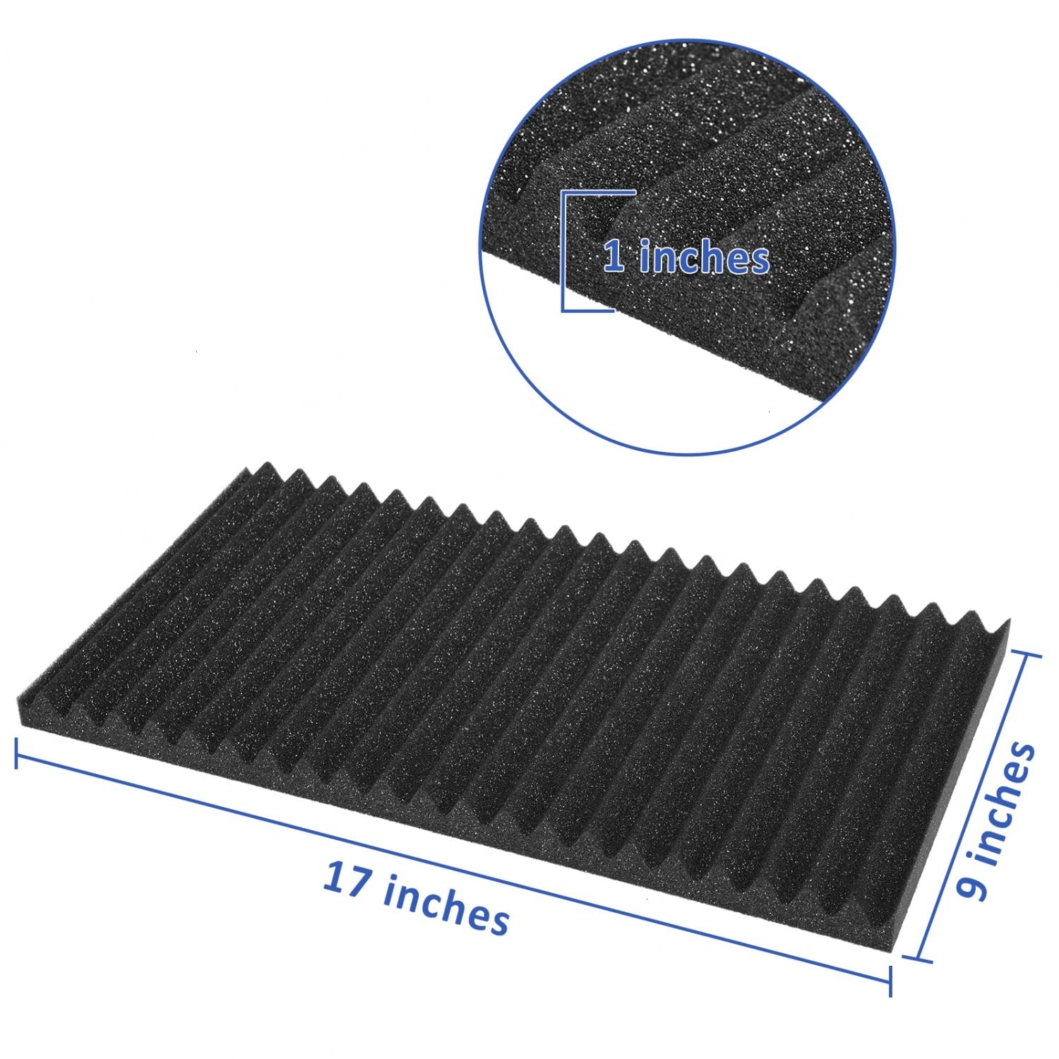 Black Window Air Conditioner Foam Side Panels 2 Pack Insulated Replacement