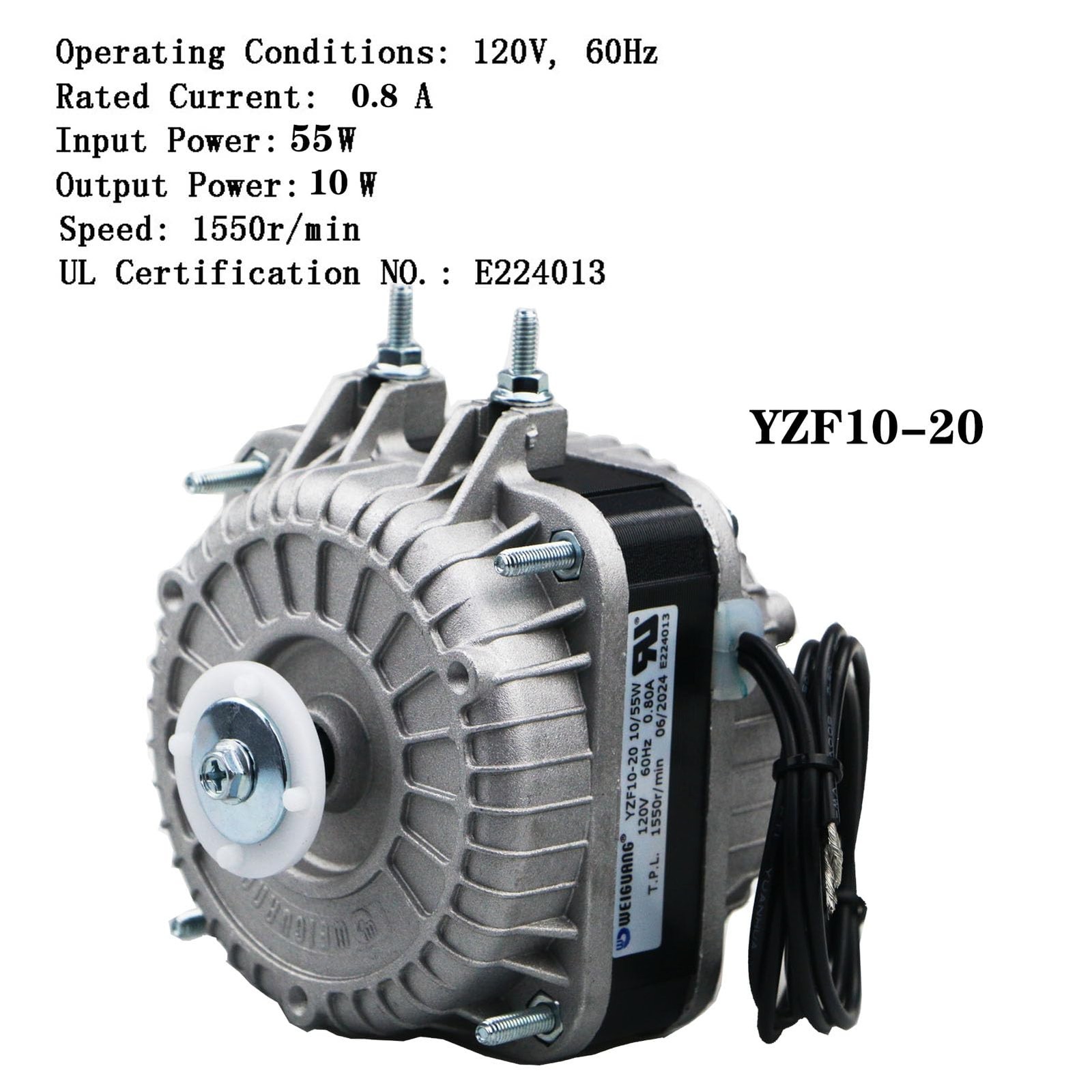YZF10-20 Shaded Pole Motor 110V-120V 60Hz 0.80A 10W AC Fan for Small…