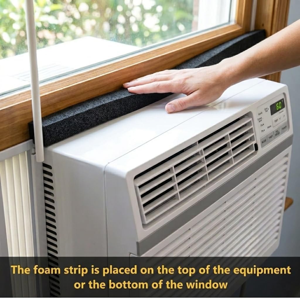1-Inch Neoprene Foam Window Seal Kit – 13FT Weather Stripping for AC Units