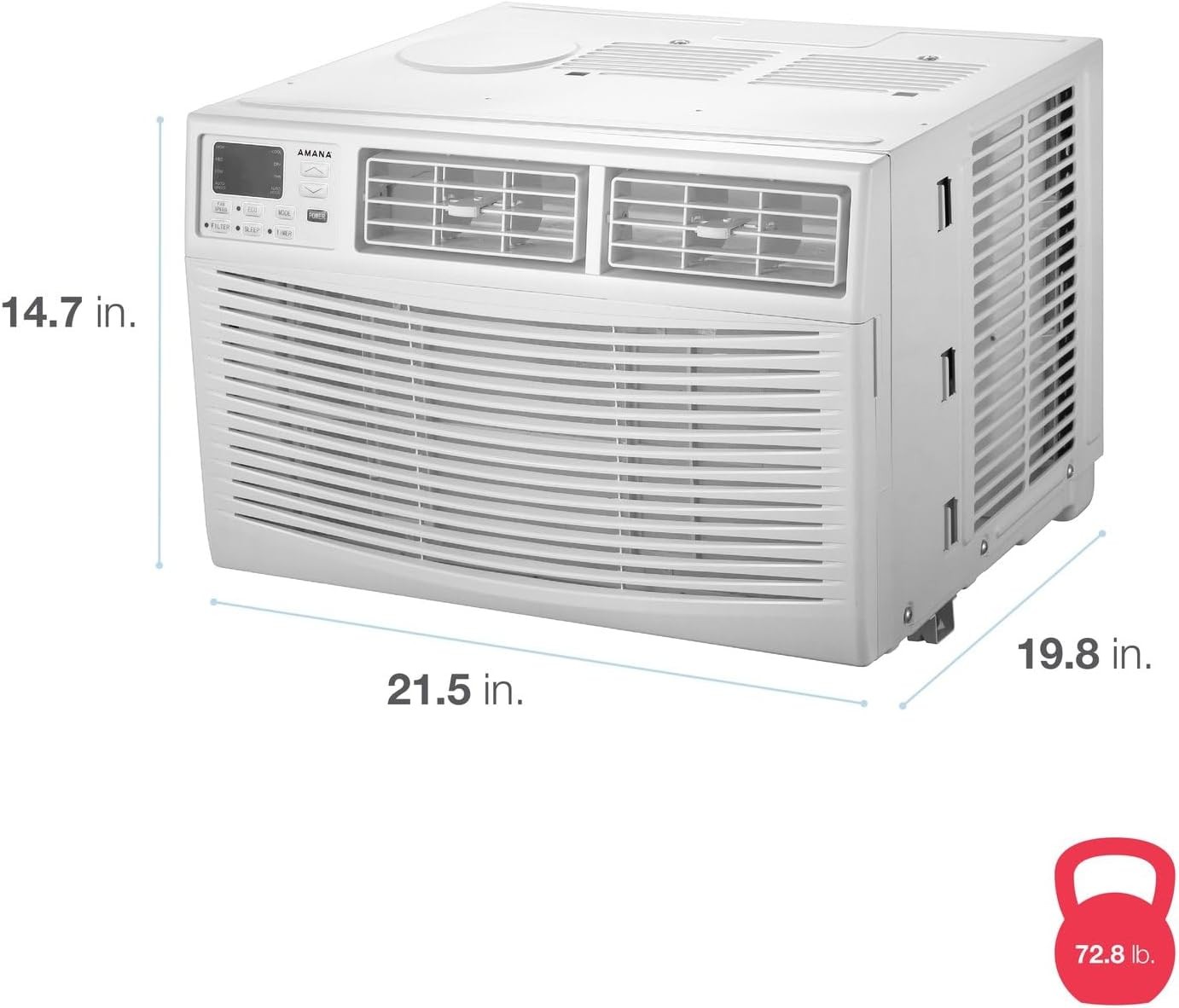 Amana 12,000 BTU Window Air Conditioner, 115V, Cools up to 550 Sq. Ft. 24H Timer