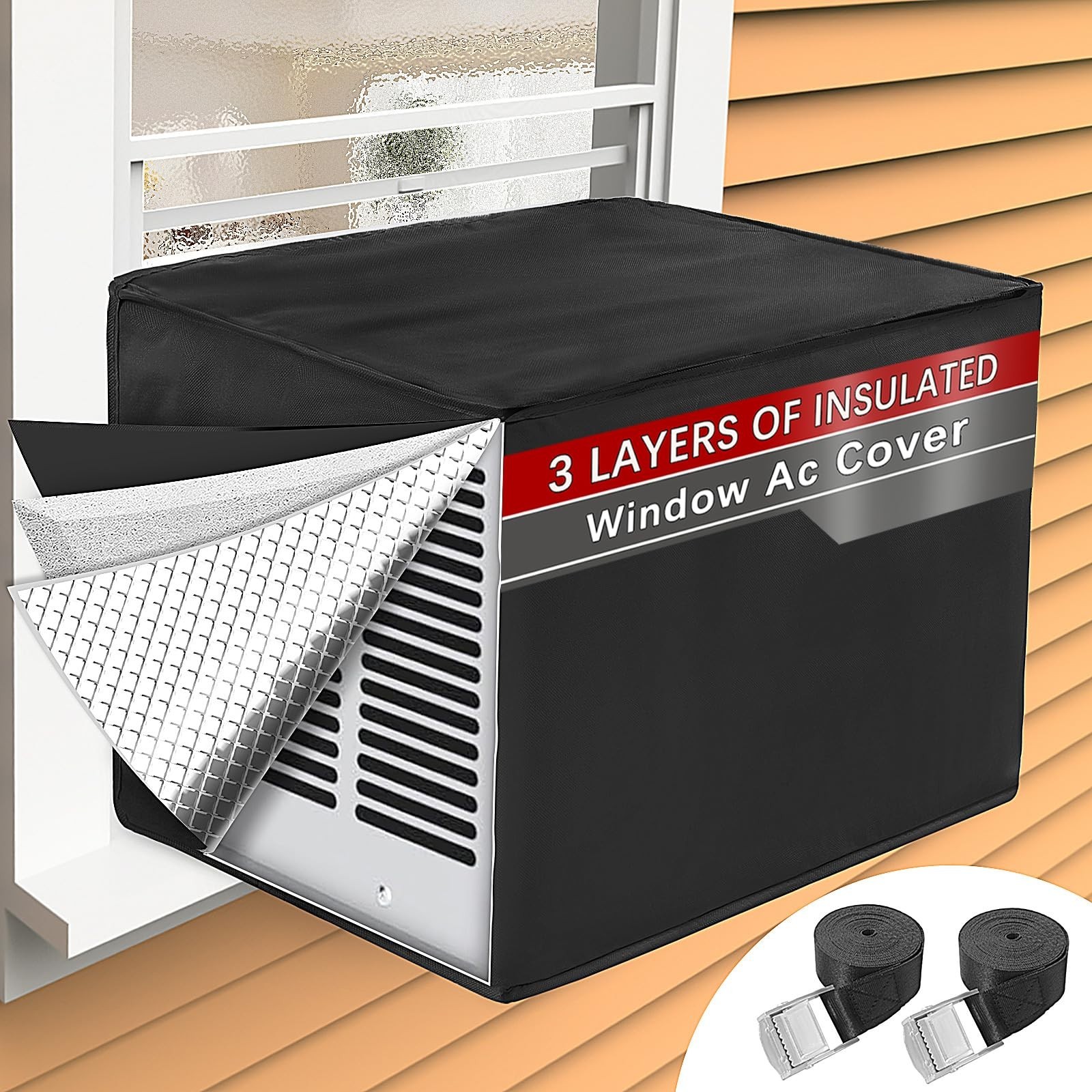 Winter Insulation Cover for Window Air Conditioner – Waterproof, Windproof, 21″x