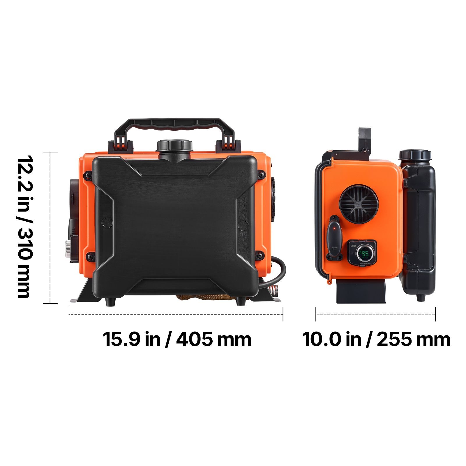 8KW 12V/ 24V Portable Diesel Air Heater with Remote, LCD Screen, 1.2 Gal Tank