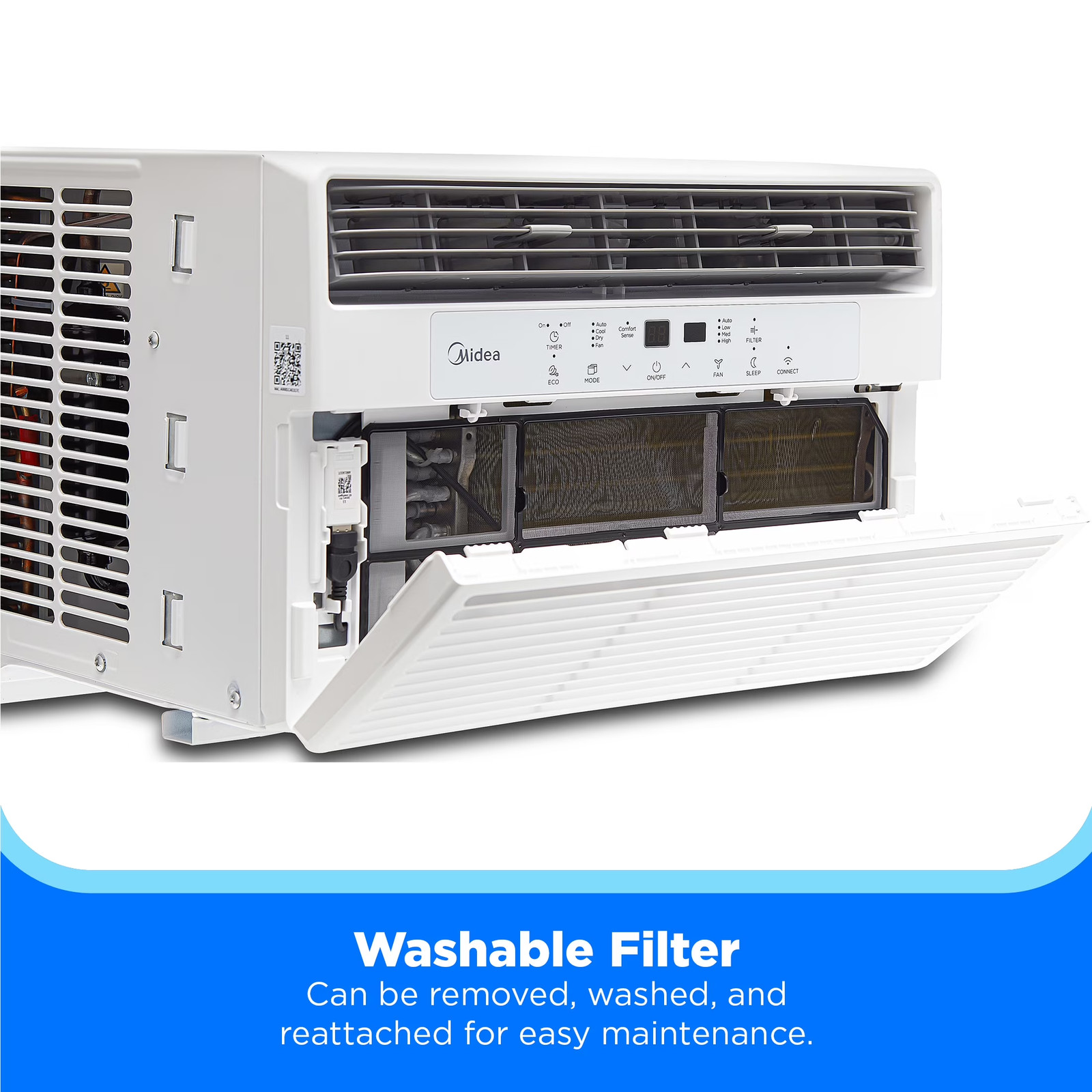 8,000 BTU 115V Smart Window Air Conditioner with Comfort Sense Remote, Up