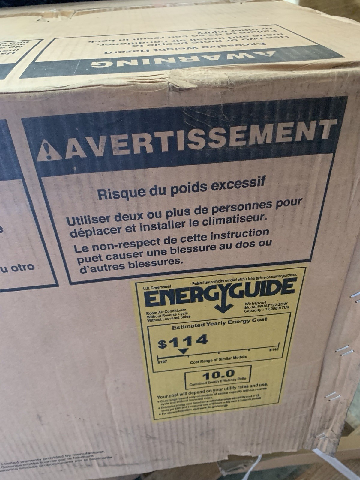 12,000 BTU Electronic TTW Air Conditioner, 230/208V