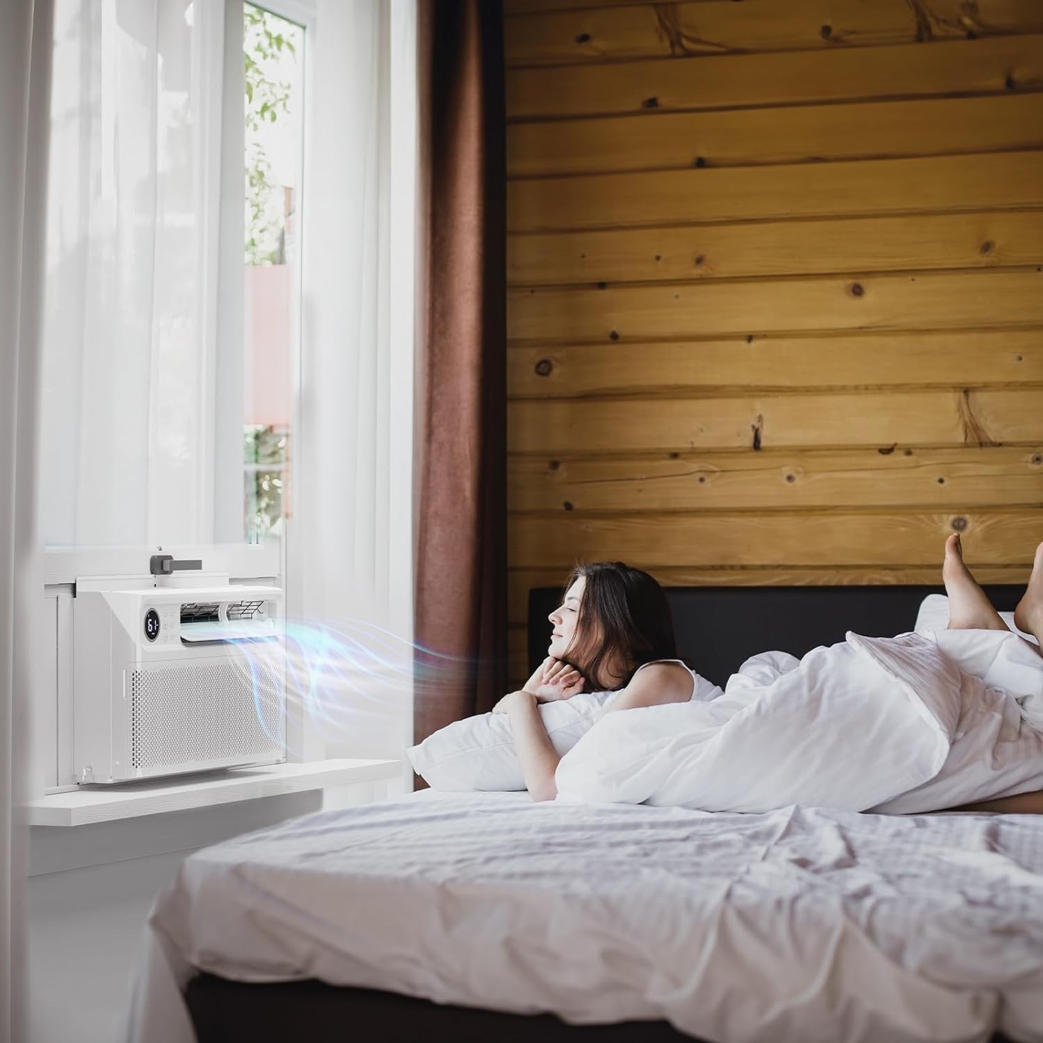8000 BTU 350 Sq.Ft. Inverter Window Air Conditioner Remote Wifi Installation Kit