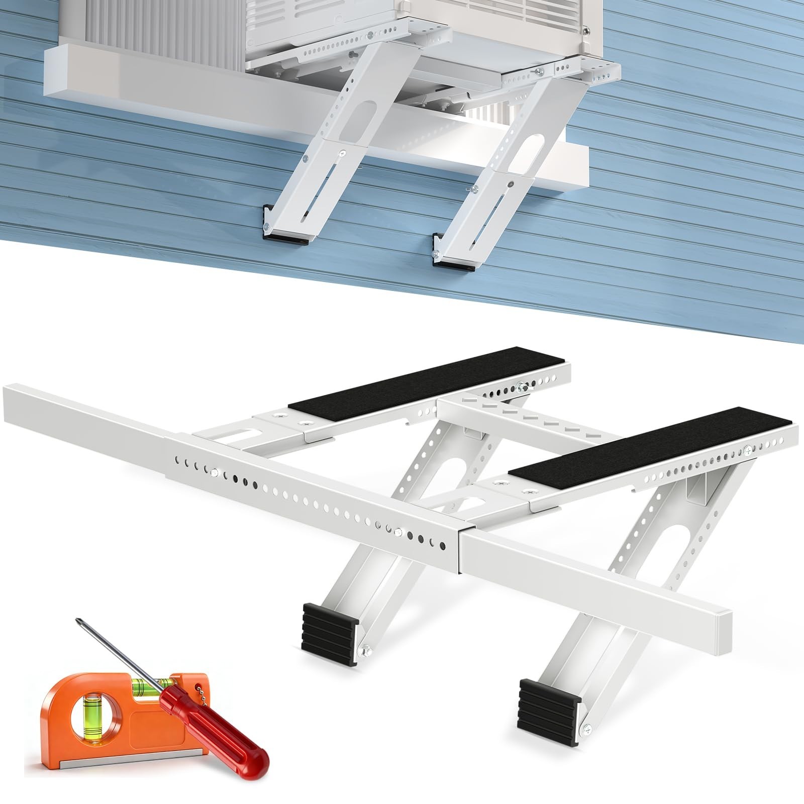 Adjustable No Drill Window AC Support Bracket, Heavy Duty, Fits 5000-24000 BTU U