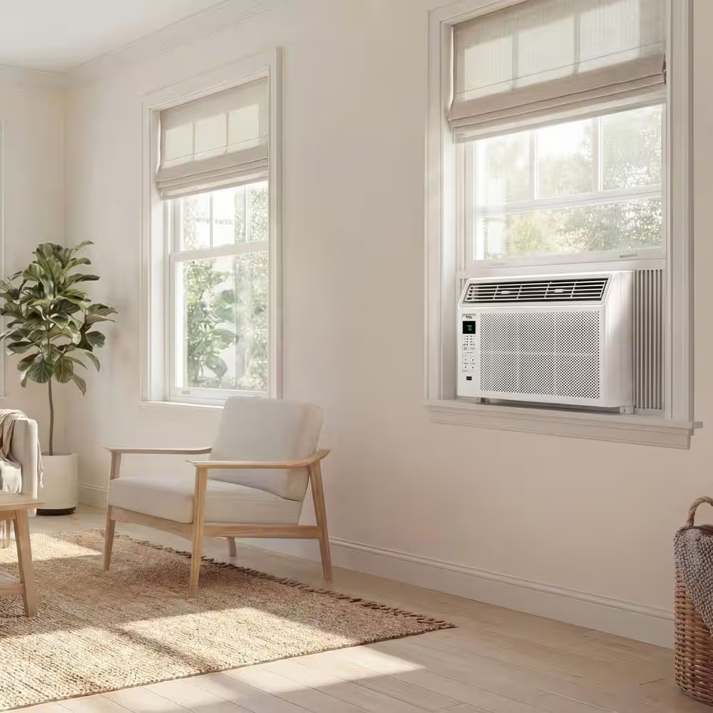 6,000 BTU (DOE) Window Air Conditioner Cools 250 Sq. Ft. with Remote in White