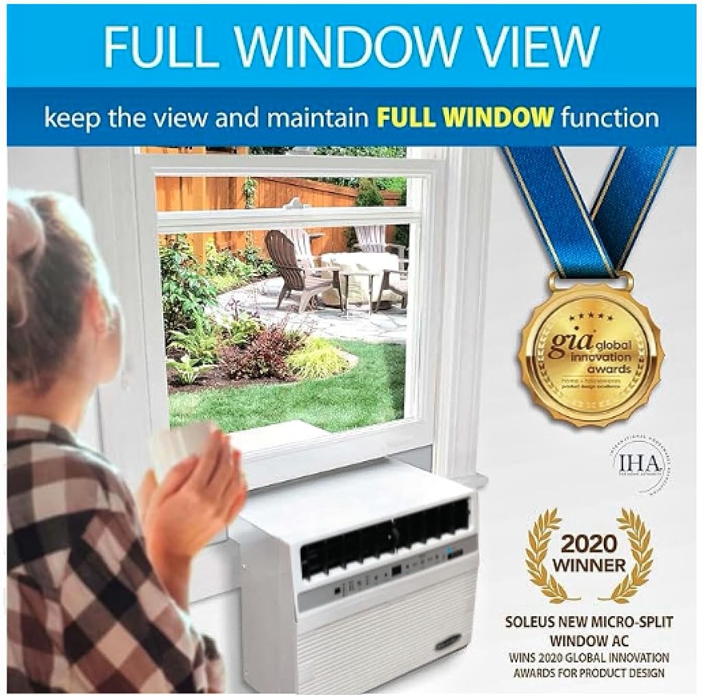12,000 BTU Window Air Conditioner with 10,000 BTU Heater, Cooling, 115 Volts,