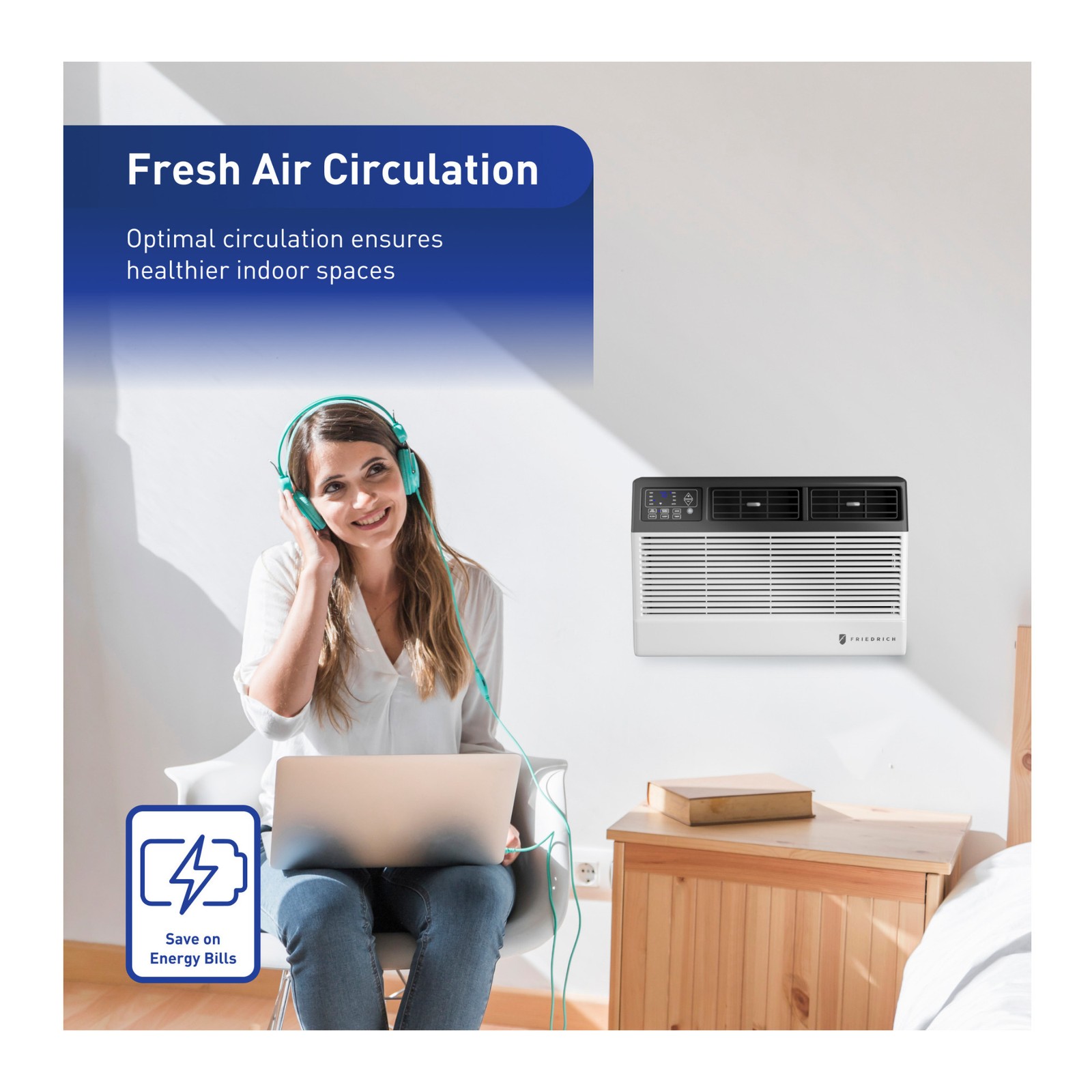 Friedrich Chill Premier Smart Window Air Conditioner 12000 BTU Cooling Power