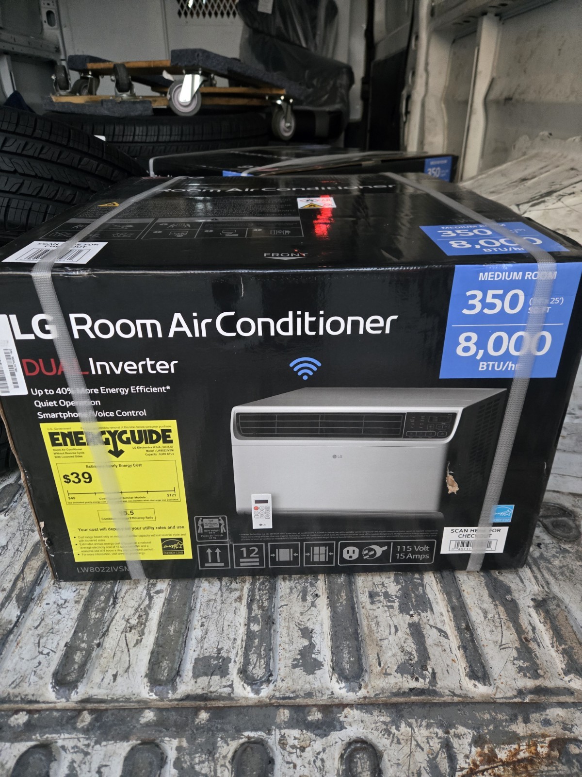 LG LW8022IVSM Dual Inverter 8,000 BTU Window AC Wi-Fi Voice Remote 115V