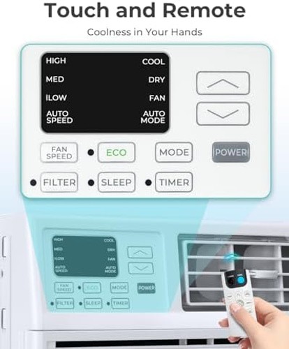 Electactic Window Air Conditioner, 8000 BTU Window AC Unit, Cool Rooms up to …
