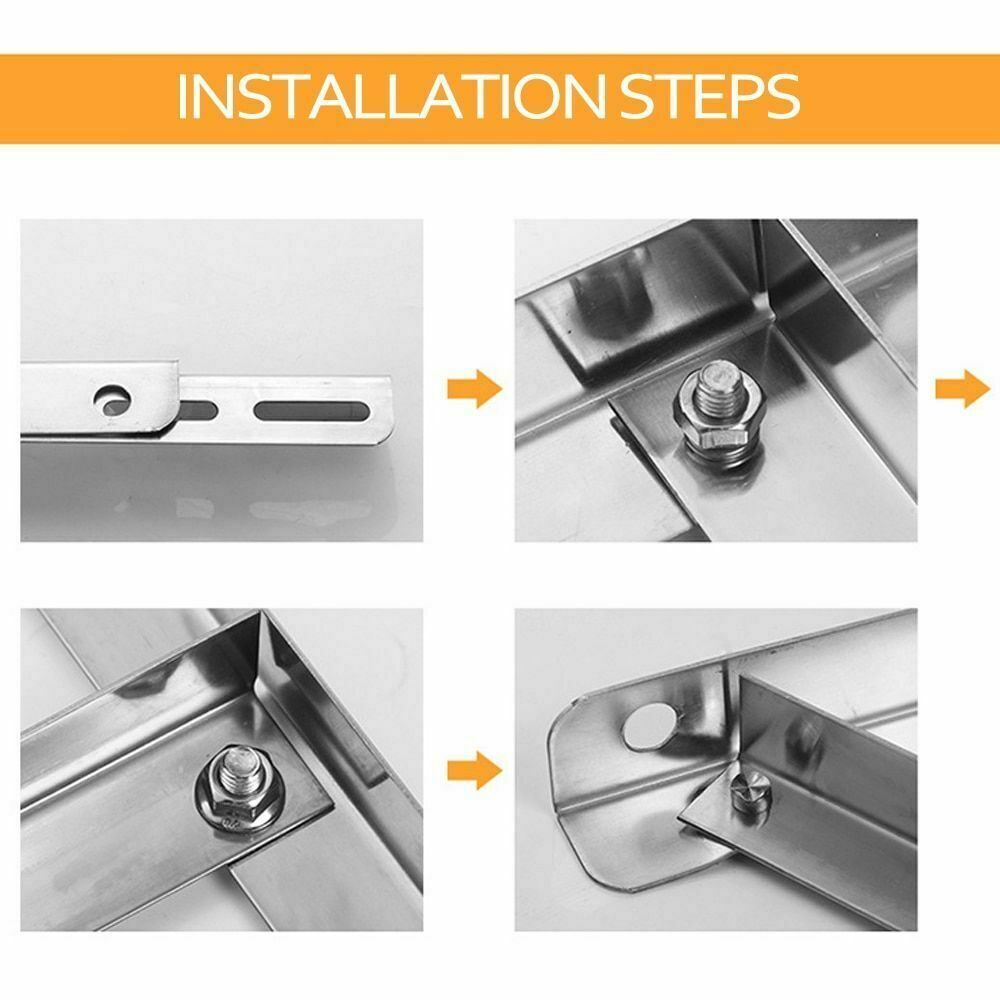 Air Conditioner Folding Leg Brackets 2pcs Stainless Steel