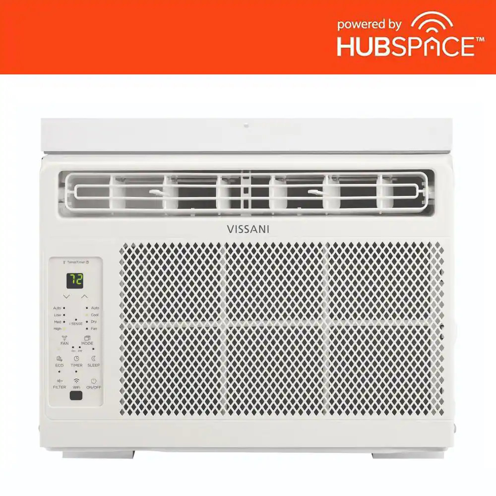 6,000 BTU 115-Volt Window Air Conditioner Cools 250 Sq. Ft. with Remote and Wi-F