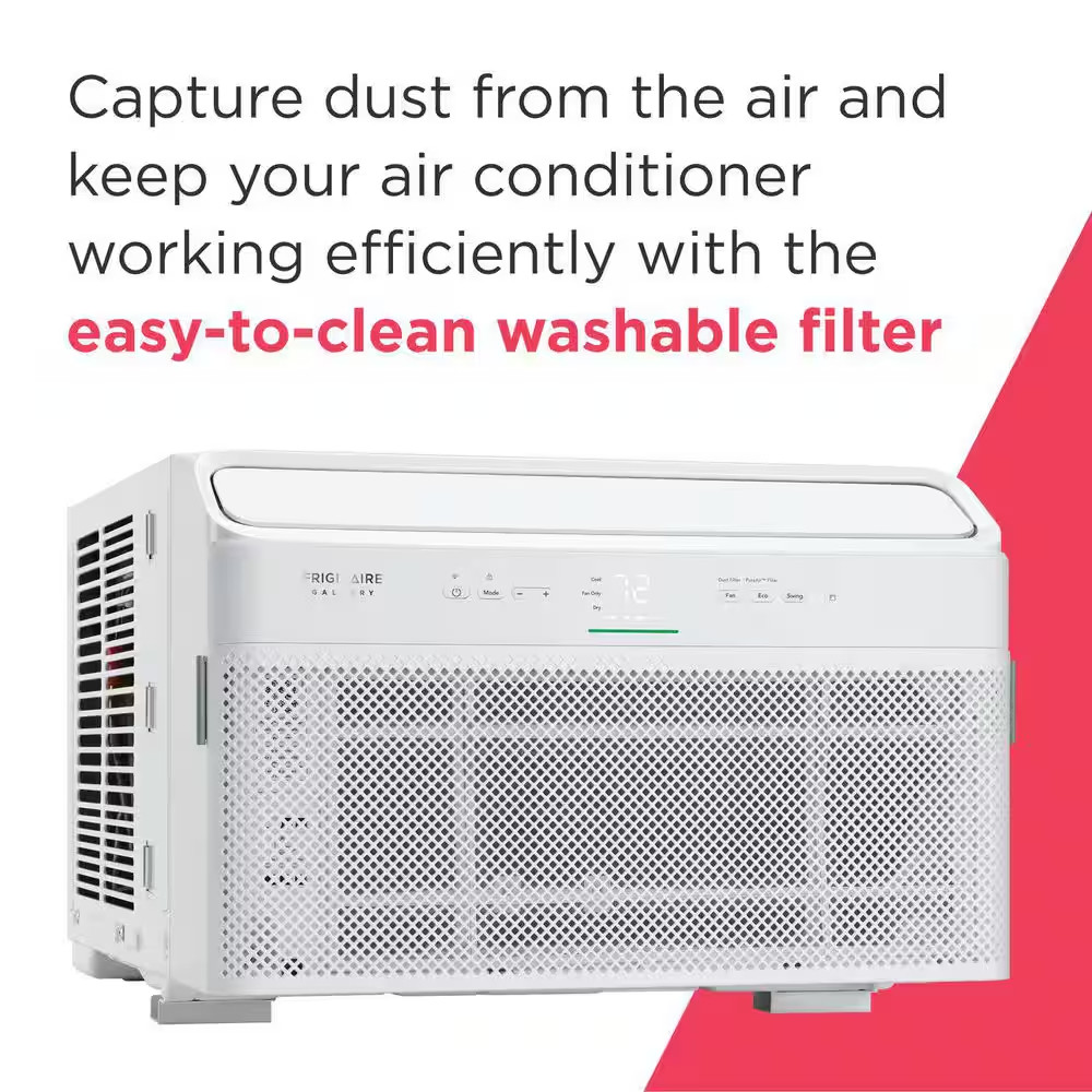 12,000 BTU Window Air Conditioner Cools 550 Sq. Ft. with Remote and Wi-Fi in Whi