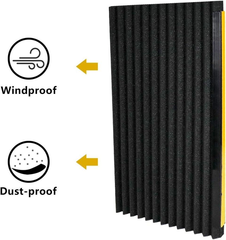 Durable Foam Insulation Panels for Window AC Units | Black, 17in x 9in x 0.87in