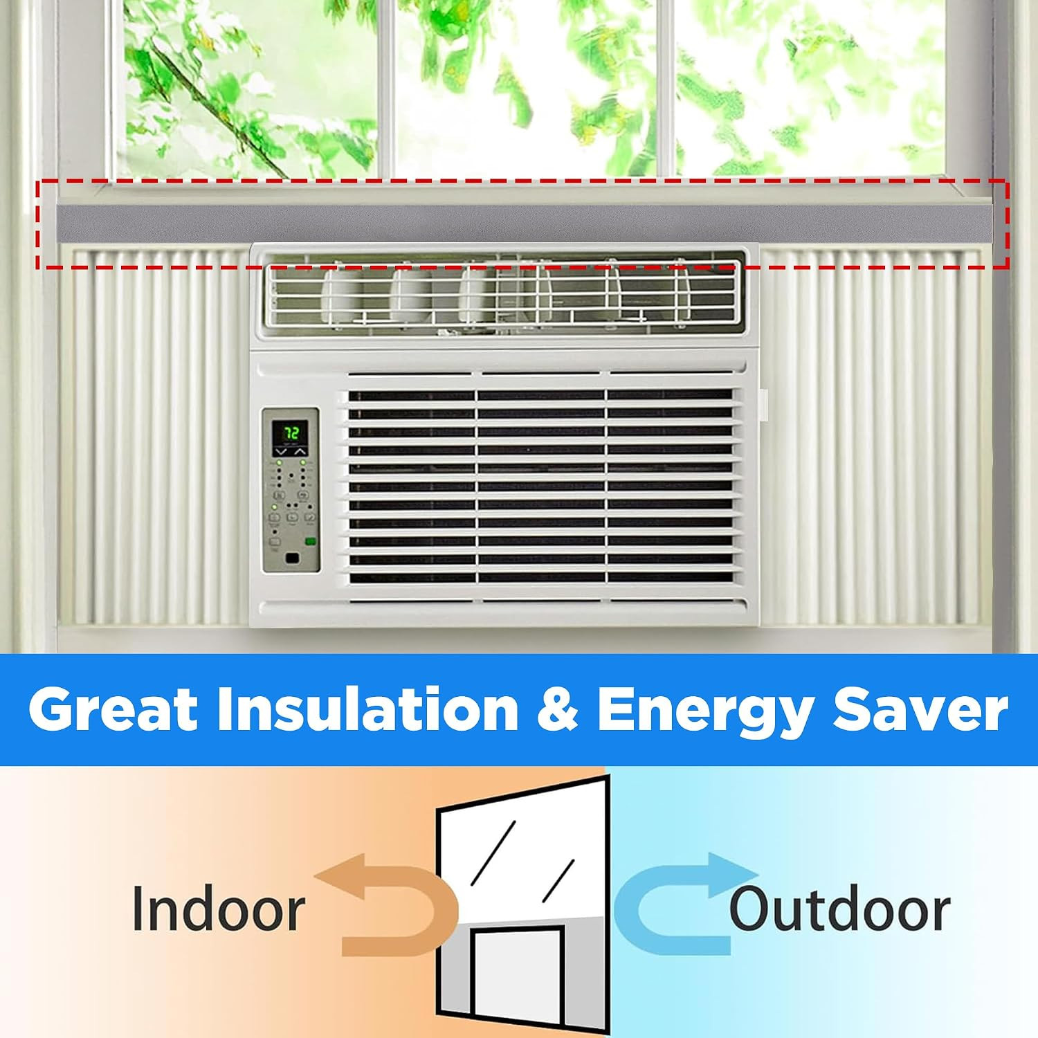 6 Pcs Foam Air Conditioner Weatherseal Tape-1” X 1” X 6.5Ft Air Conditioner Fo