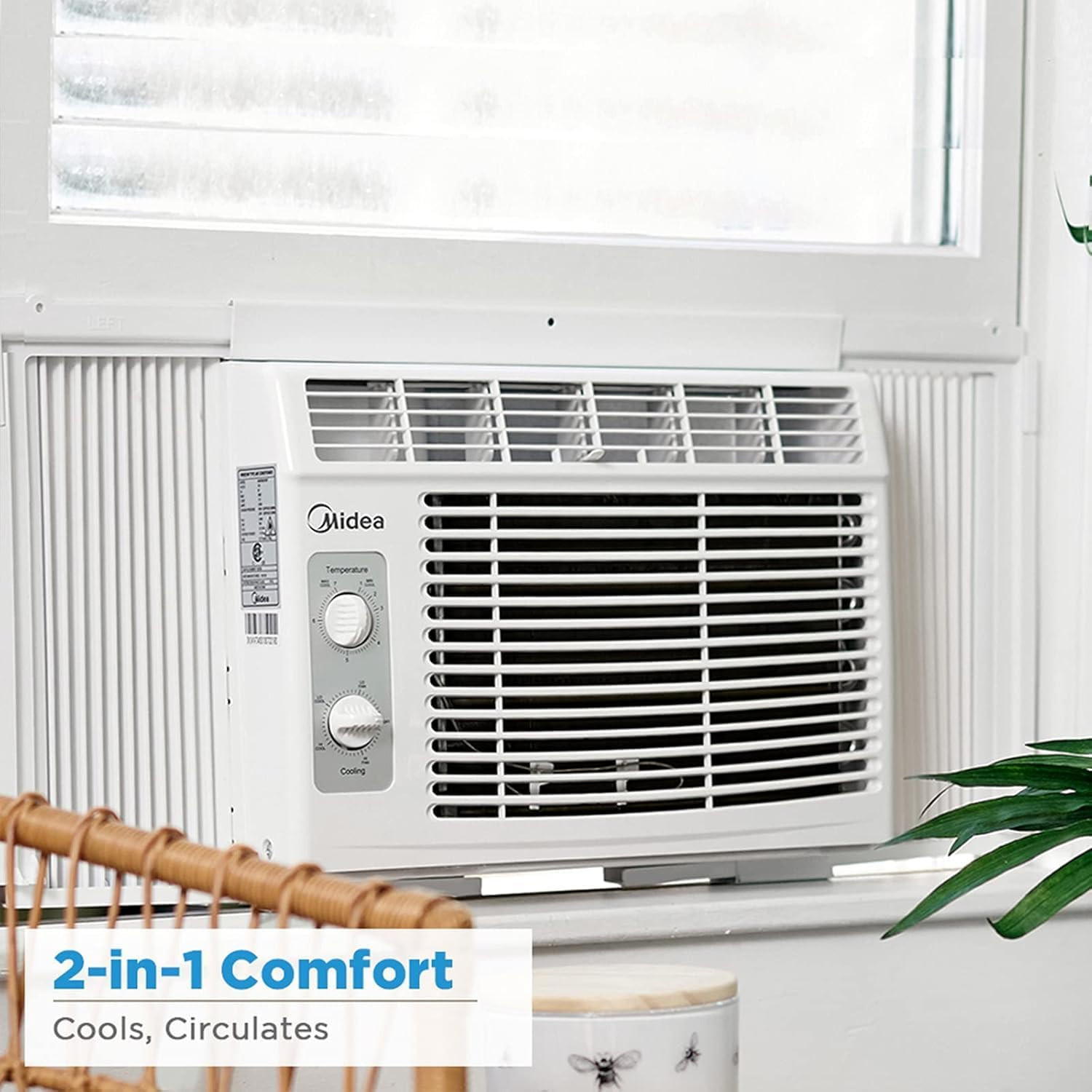 5000 BTU Window Air Conditioner 150 Sq Ft Small Room Mechanical Filter