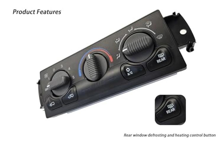 Front A/C Heater Climate Control Module Panel with Rear Window Defogger 599-218