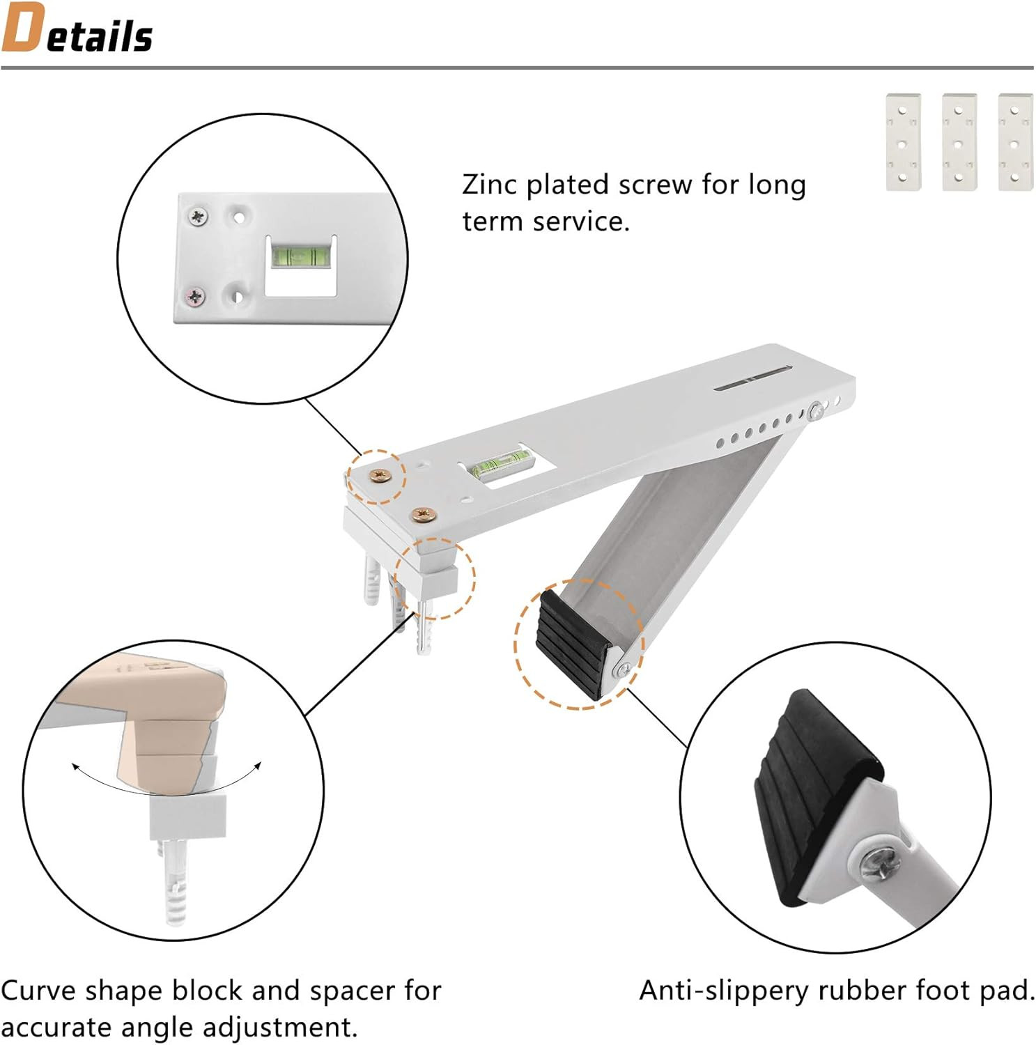 AC Window Air Conditioner Bracket Light Duty Support up to 85 Lbs, Designed for