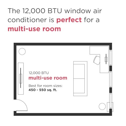 Frigidaire FHWW124TE1 12000 BTU Smart Window AC w/ Wi-Fi Remote 115V