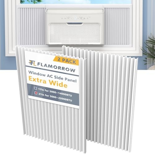 Window Air Conditioner Side Panel Kit, 21″ H × 19.25″ W 1 Count (Pack of 2)