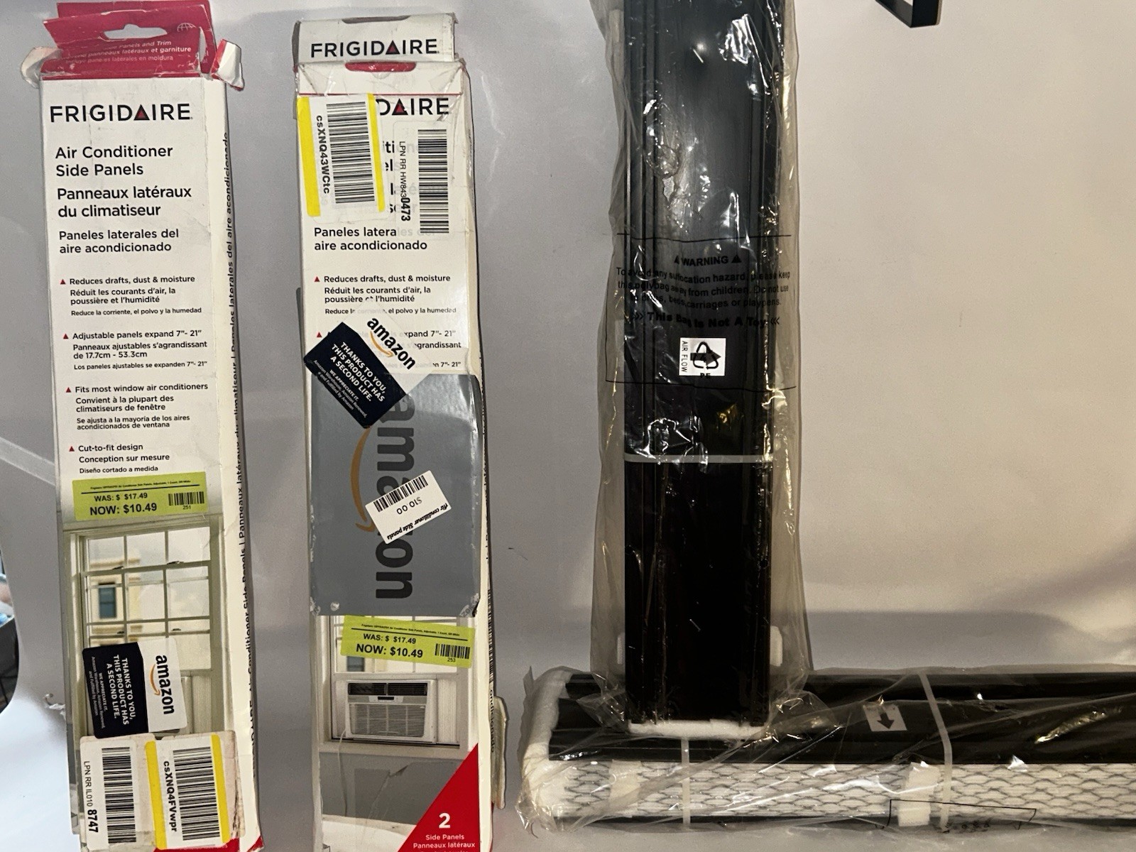 Frigidaire Adjustable Air Conditioner Side Panels Black White for Window Units