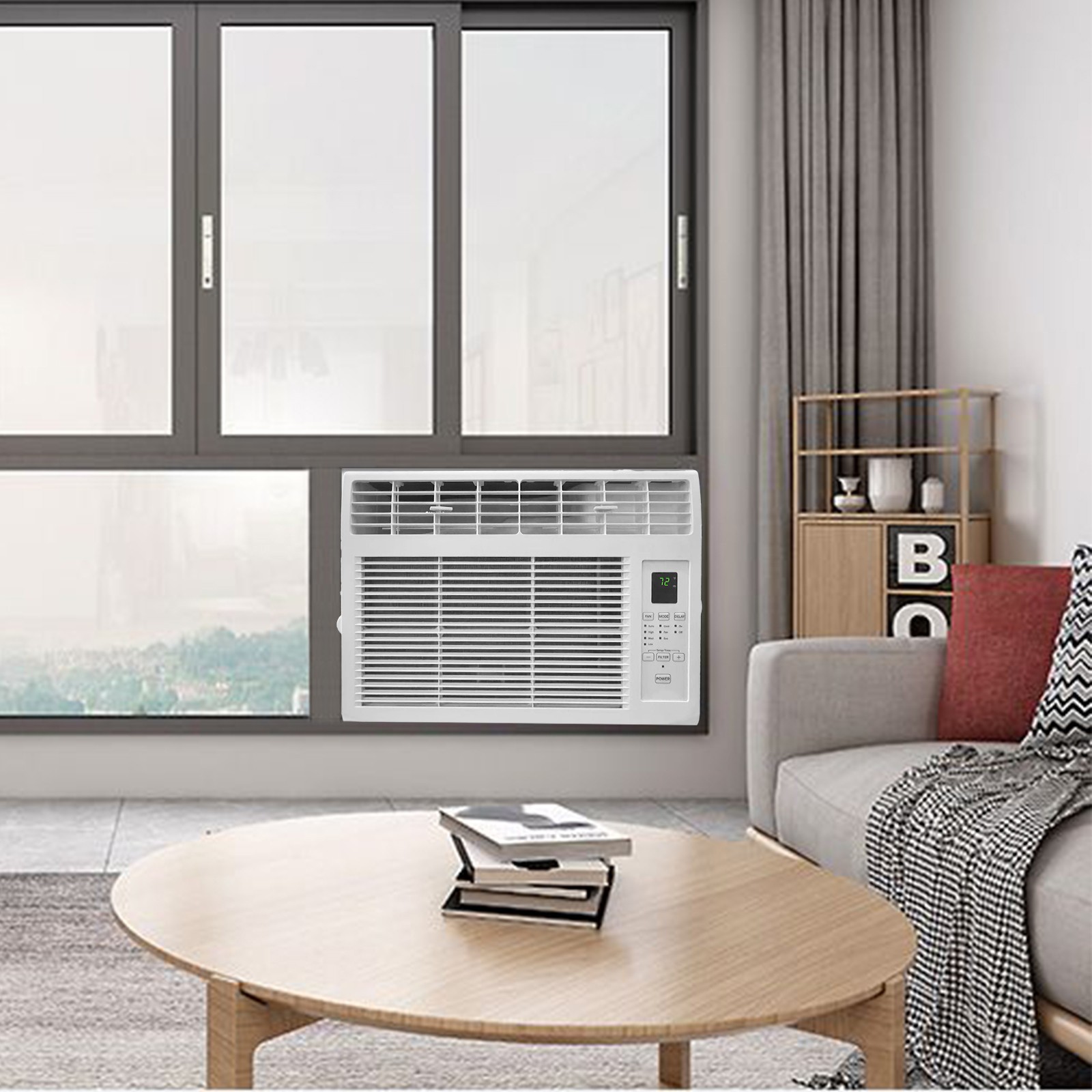 ROVSUN Portable 5000 BTU 6000 BTU Window Air Conditioner Cooling Remote White